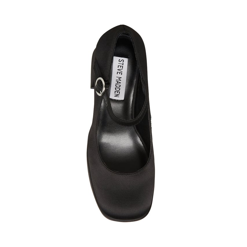 Tacones Steve Madden Mingle Satin Mujer Negras | ES FT4ES9